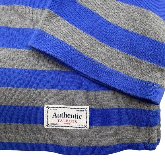 Talbots Authentic Boat Neck Tee Mixed Stripe 100% Cotton Weekend 3/4 Sleeve XL - Picture 4 of 10